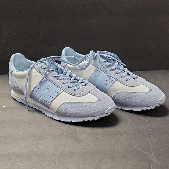 Marc O'Polo Light Blue and White Women's Sneakers - Picture 1 of 6